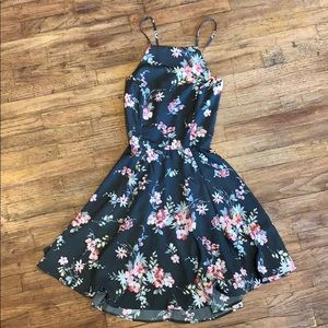 Hollister Open Back Floral Dress